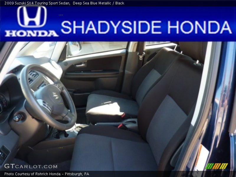 Deep Sea Blue Metallic / Black 2009 Suzuki SX4 Touring Sport Sedan