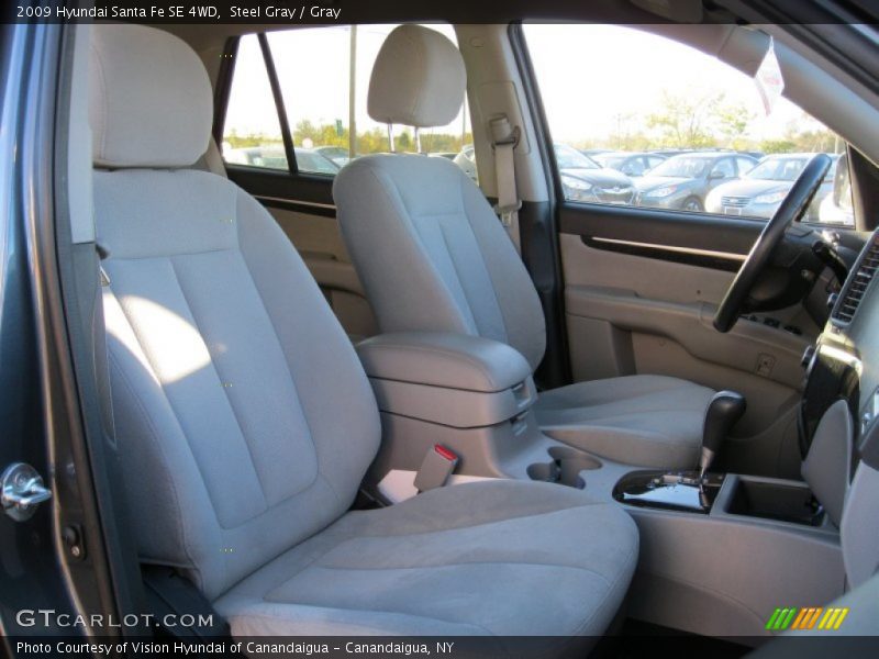 Steel Gray / Gray 2009 Hyundai Santa Fe SE 4WD
