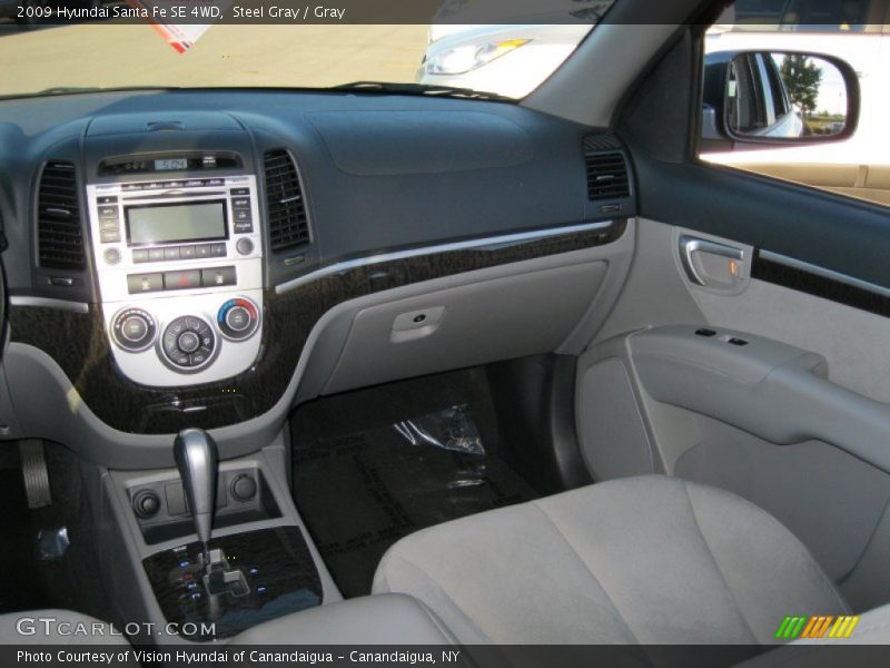 Steel Gray / Gray 2009 Hyundai Santa Fe SE 4WD