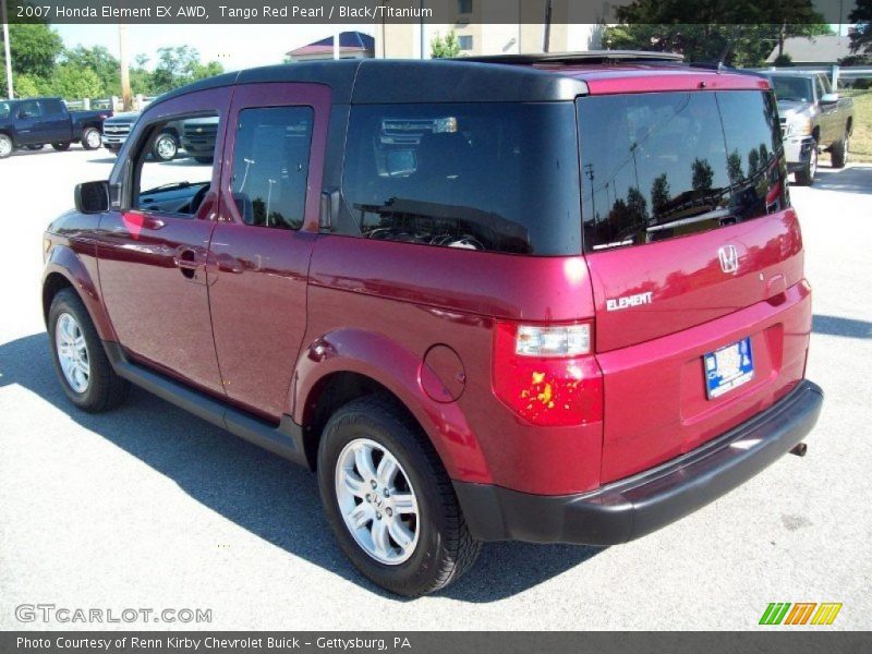 Tango Red Pearl / Black/Titanium 2007 Honda Element EX AWD