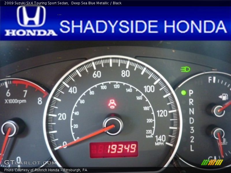 Deep Sea Blue Metallic / Black 2009 Suzuki SX4 Touring Sport Sedan