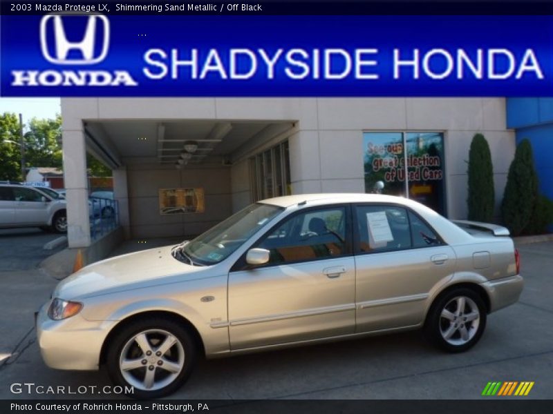 Shimmering Sand Metallic / Off Black 2003 Mazda Protege LX