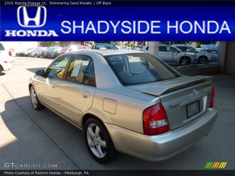 Shimmering Sand Metallic / Off Black 2003 Mazda Protege LX