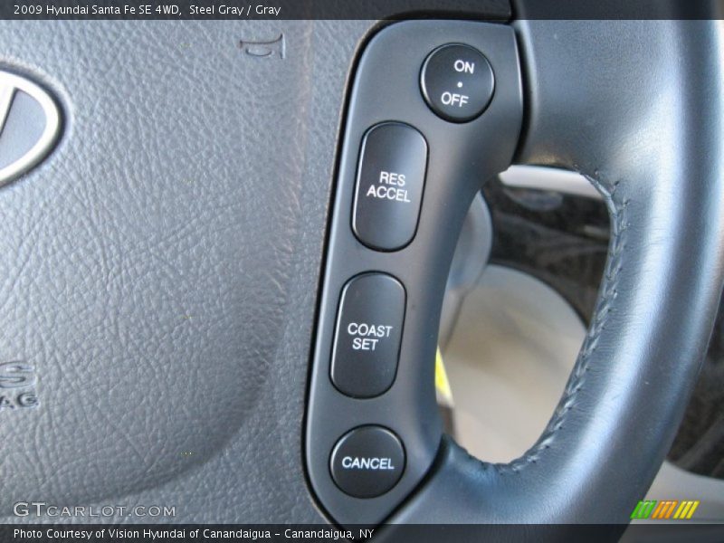 Steel Gray / Gray 2009 Hyundai Santa Fe SE 4WD