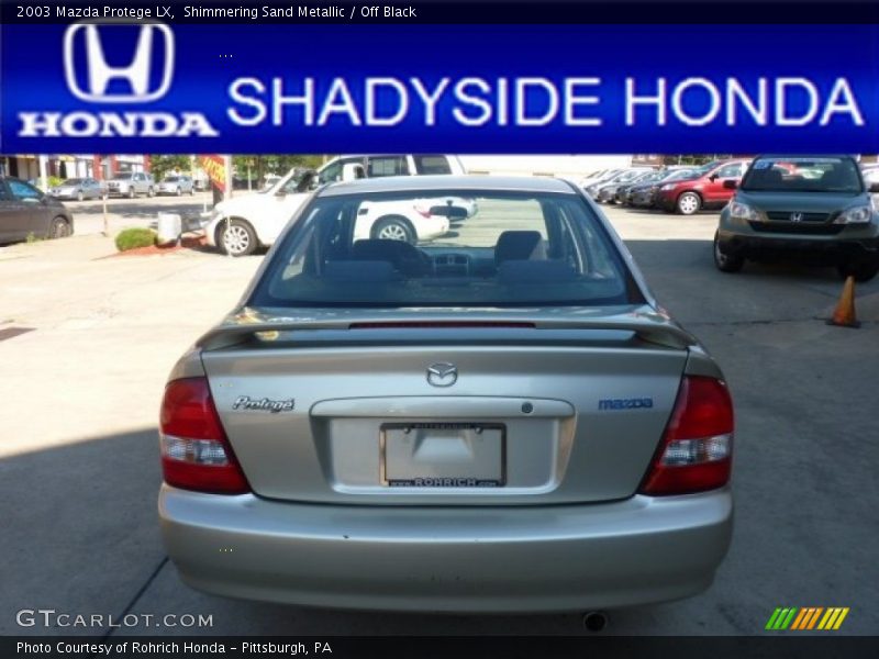 Shimmering Sand Metallic / Off Black 2003 Mazda Protege LX