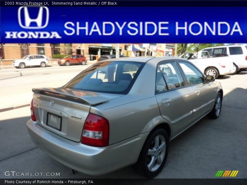 Shimmering Sand Metallic / Off Black 2003 Mazda Protege LX