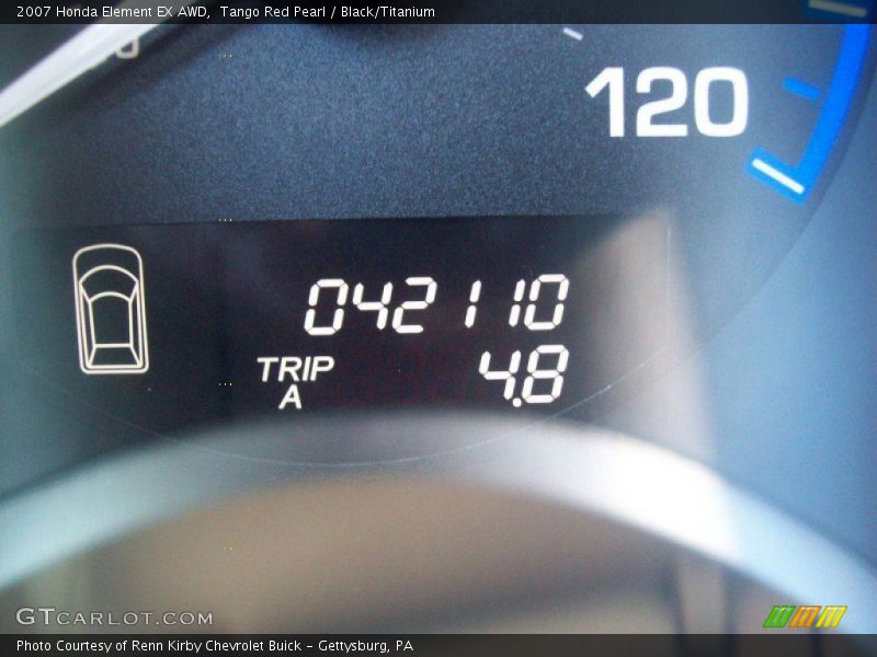 Tango Red Pearl / Black/Titanium 2007 Honda Element EX AWD