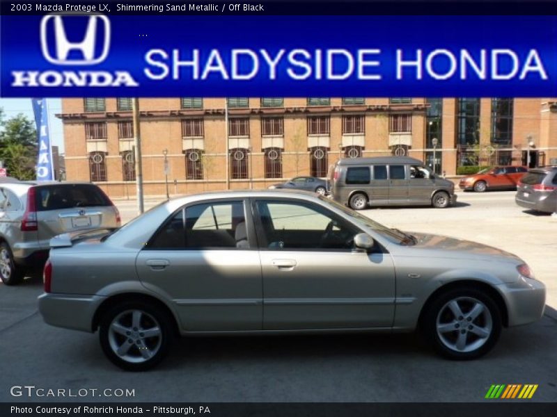 Shimmering Sand Metallic / Off Black 2003 Mazda Protege LX