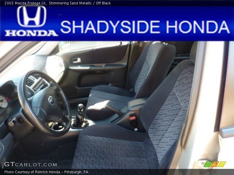 Shimmering Sand Metallic / Off Black 2003 Mazda Protege LX