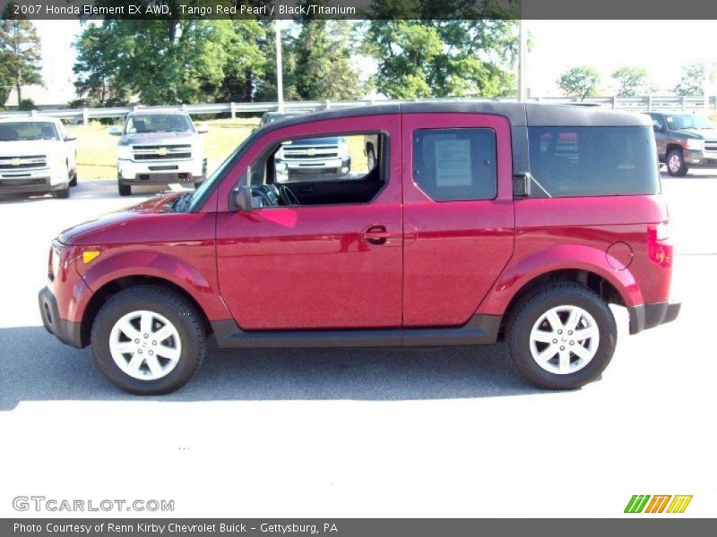 Tango Red Pearl / Black/Titanium 2007 Honda Element EX AWD