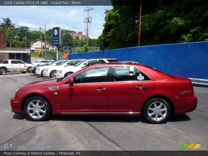 Crystal Red / Ebony 2008 Cadillac STS 4 V6 AWD