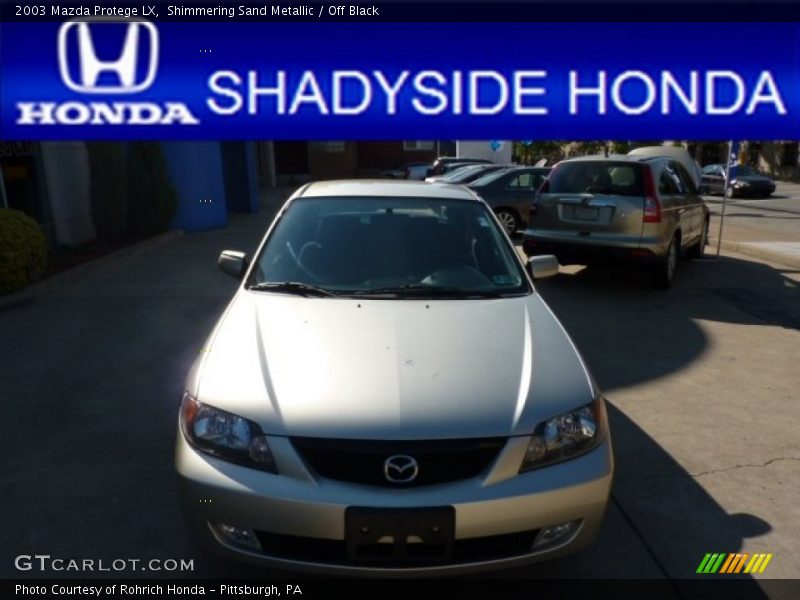 Shimmering Sand Metallic / Off Black 2003 Mazda Protege LX