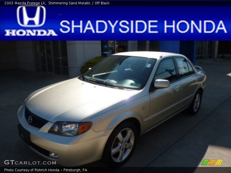 Shimmering Sand Metallic / Off Black 2003 Mazda Protege LX