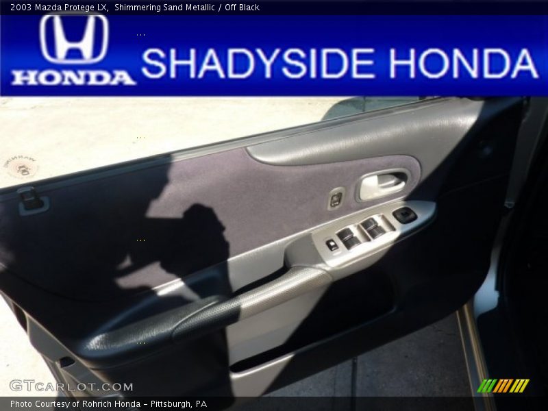 Shimmering Sand Metallic / Off Black 2003 Mazda Protege LX