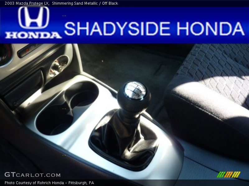 Shimmering Sand Metallic / Off Black 2003 Mazda Protege LX