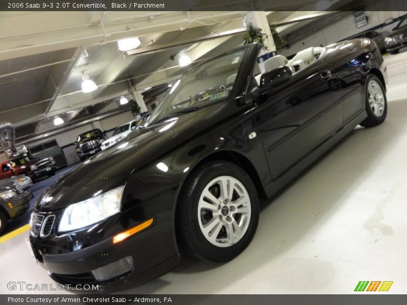 Black / Parchment 2006 Saab 9-3 2.0T Convertible