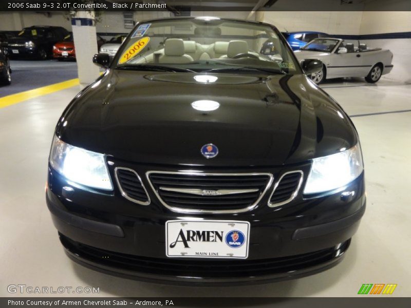 Black / Parchment 2006 Saab 9-3 2.0T Convertible