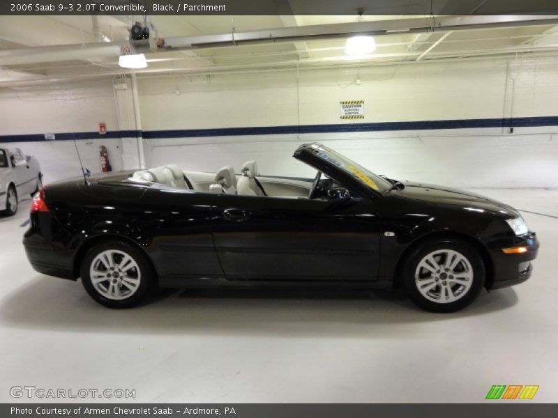 Black / Parchment 2006 Saab 9-3 2.0T Convertible