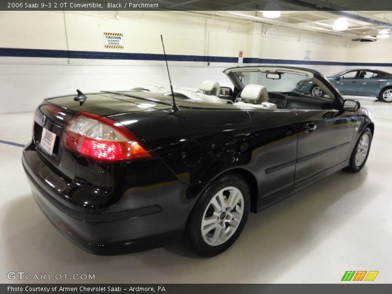 Black / Parchment 2006 Saab 9-3 2.0T Convertible
