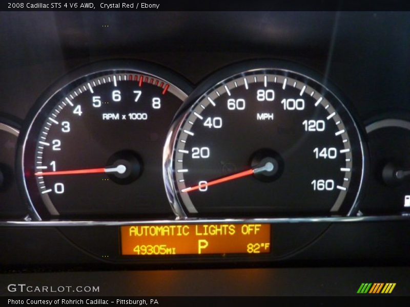 Crystal Red / Ebony 2008 Cadillac STS 4 V6 AWD