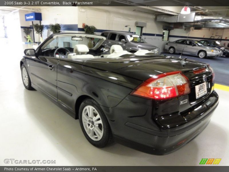 Black / Parchment 2006 Saab 9-3 2.0T Convertible