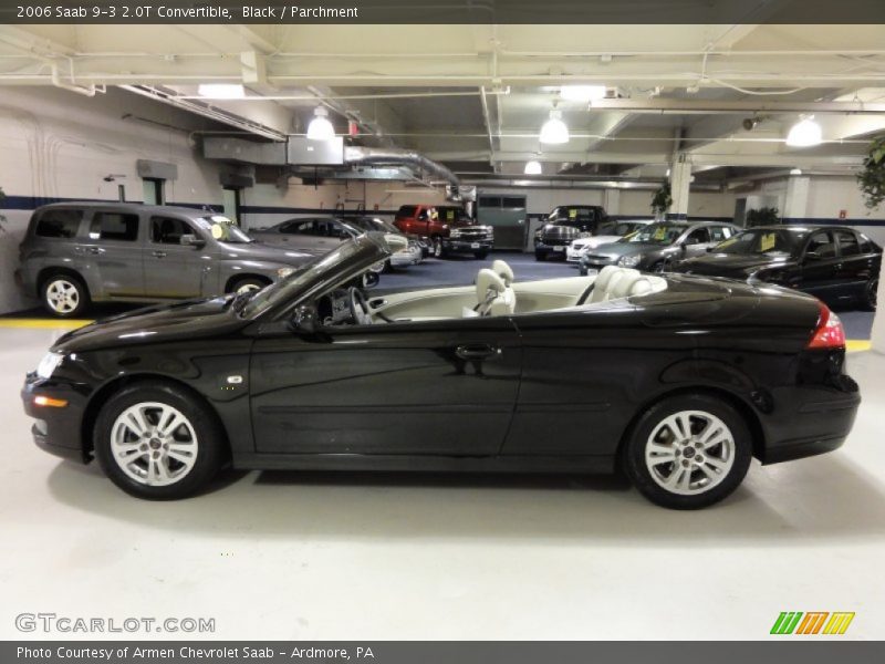 Black / Parchment 2006 Saab 9-3 2.0T Convertible