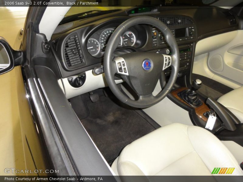 Black / Parchment 2006 Saab 9-3 2.0T Convertible