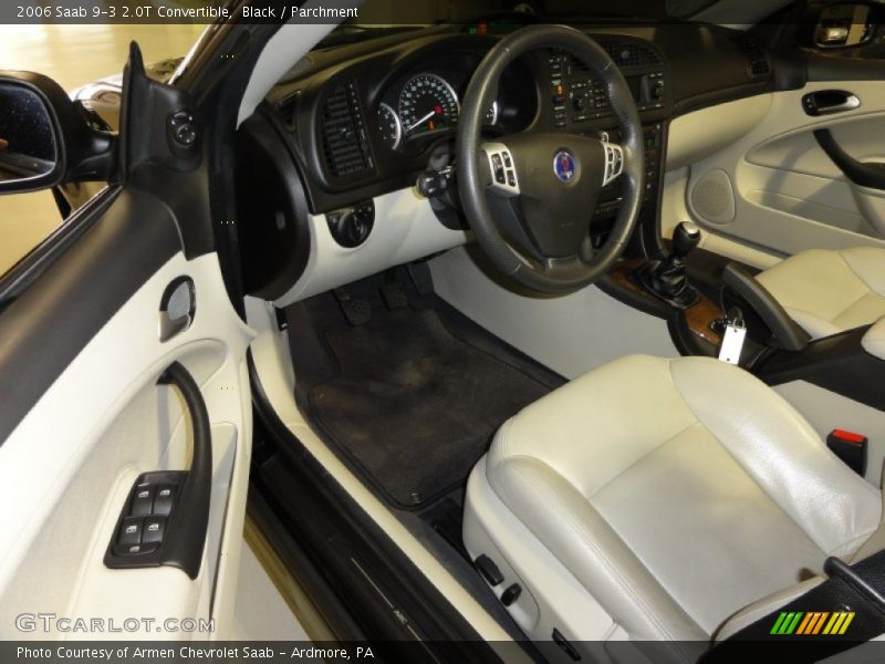 Black / Parchment 2006 Saab 9-3 2.0T Convertible