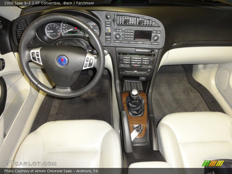 Black / Parchment 2006 Saab 9-3 2.0T Convertible