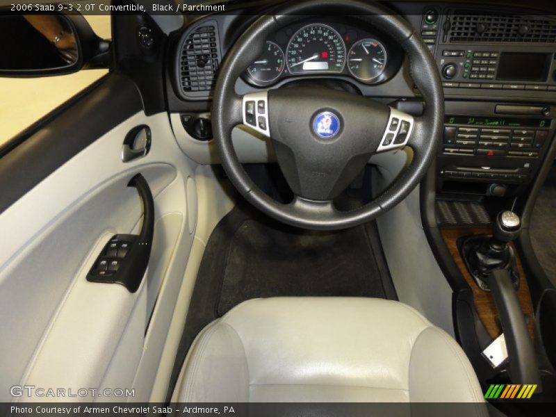 Black / Parchment 2006 Saab 9-3 2.0T Convertible