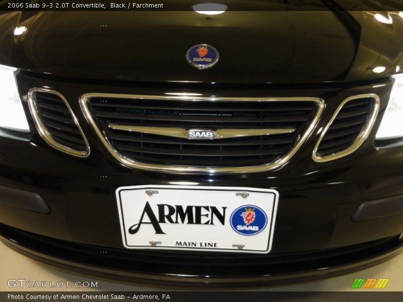 Black / Parchment 2006 Saab 9-3 2.0T Convertible