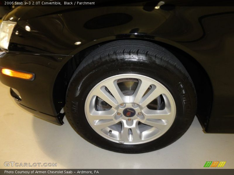 Black / Parchment 2006 Saab 9-3 2.0T Convertible