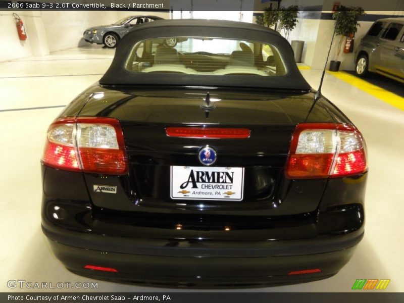 Black / Parchment 2006 Saab 9-3 2.0T Convertible