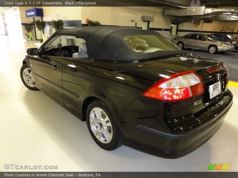 Black / Parchment 2006 Saab 9-3 2.0T Convertible