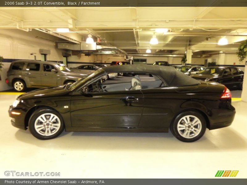 Black / Parchment 2006 Saab 9-3 2.0T Convertible