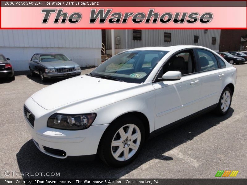 Ice White / Dark Beige/Quartz 2006 Volvo S40 2.4i