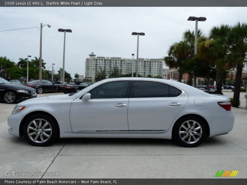 Starfire White Pearl / Light Gray 2008 Lexus LS 460 L