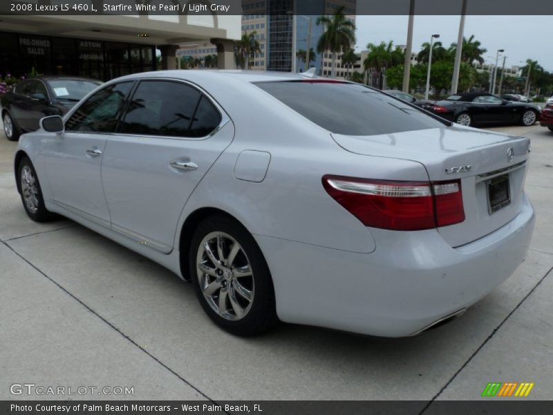 Starfire White Pearl / Light Gray 2008 Lexus LS 460 L