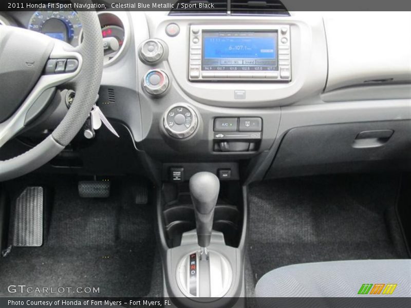 Celestial Blue Metallic / Sport Black 2011 Honda Fit Sport Navigation