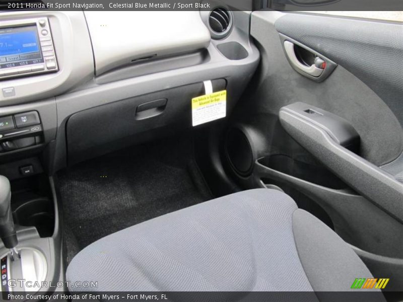 Celestial Blue Metallic / Sport Black 2011 Honda Fit Sport Navigation