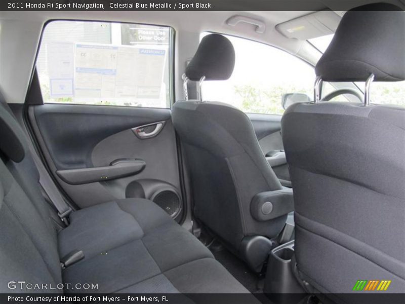 Celestial Blue Metallic / Sport Black 2011 Honda Fit Sport Navigation