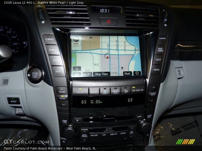 Starfire White Pearl / Light Gray 2008 Lexus LS 460 L