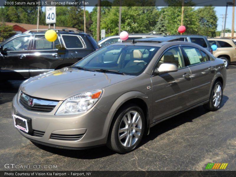 Bronzed Pewter / Tan 2008 Saturn Aura XE 3.5