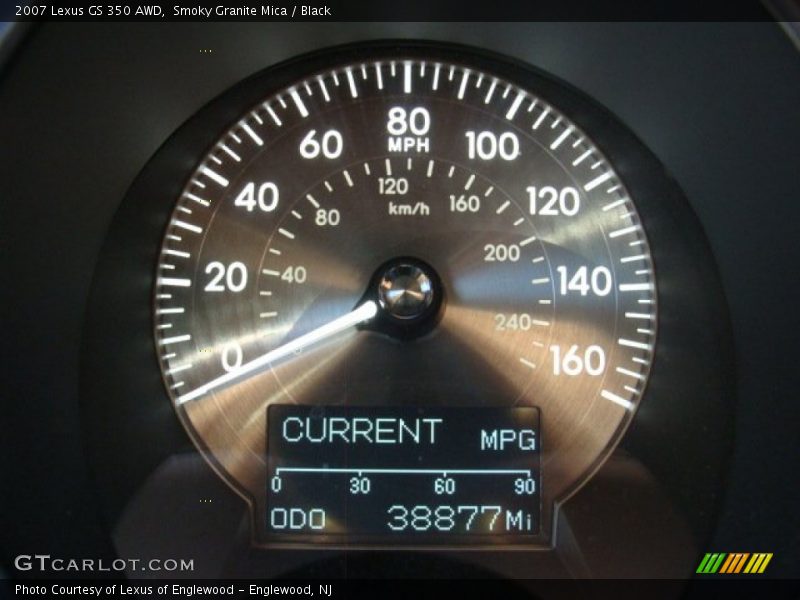 Smoky Granite Mica / Black 2007 Lexus GS 350 AWD
