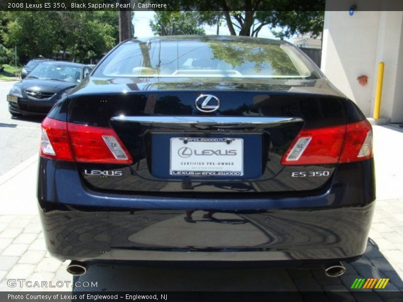 Black Sapphire Pearl / Cashmere 2008 Lexus ES 350