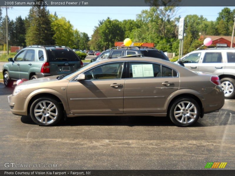 Bronzed Pewter / Tan 2008 Saturn Aura XE 3.5