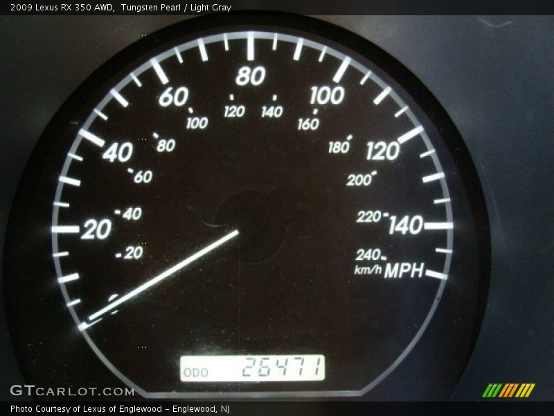 Tungsten Pearl / Light Gray 2009 Lexus RX 350 AWD