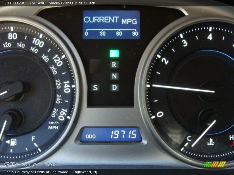 Smoky Granite Mica / Black 2010 Lexus IS 250 AWD