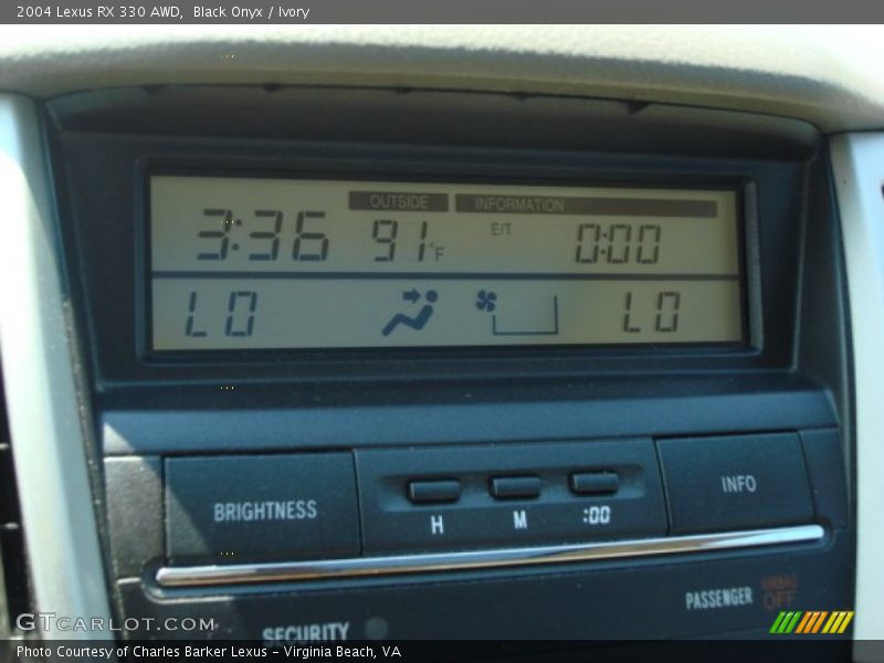 Black Onyx / Ivory 2004 Lexus RX 330 AWD