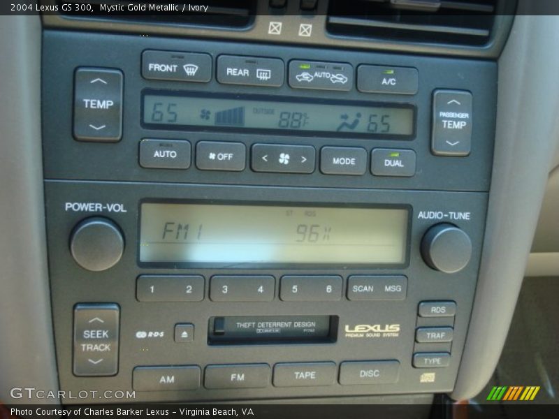 Controls of 2004 GS 300